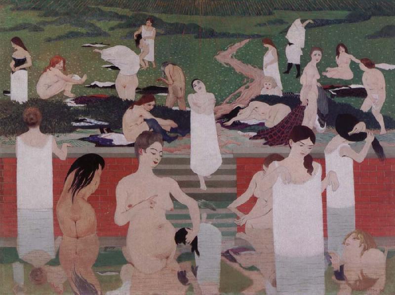 Felix Vallotton Bathing on a Summer Evening